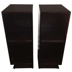 Pair Slim Tower Bookcase End Table 9