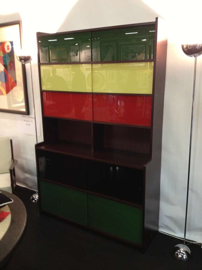 Mid-20th Century Claude Vassal French 50s Book shelf Cabinet For Sale