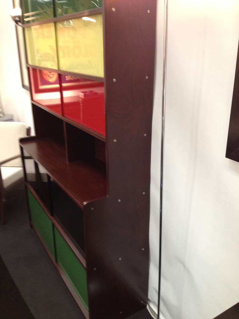Claude Vassal French 50s Book shelf Cabinet In Excellent Condition For Sale In Westport, CT