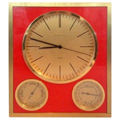 Retro Tiffany and Co. Clock Barometer, Thermometer