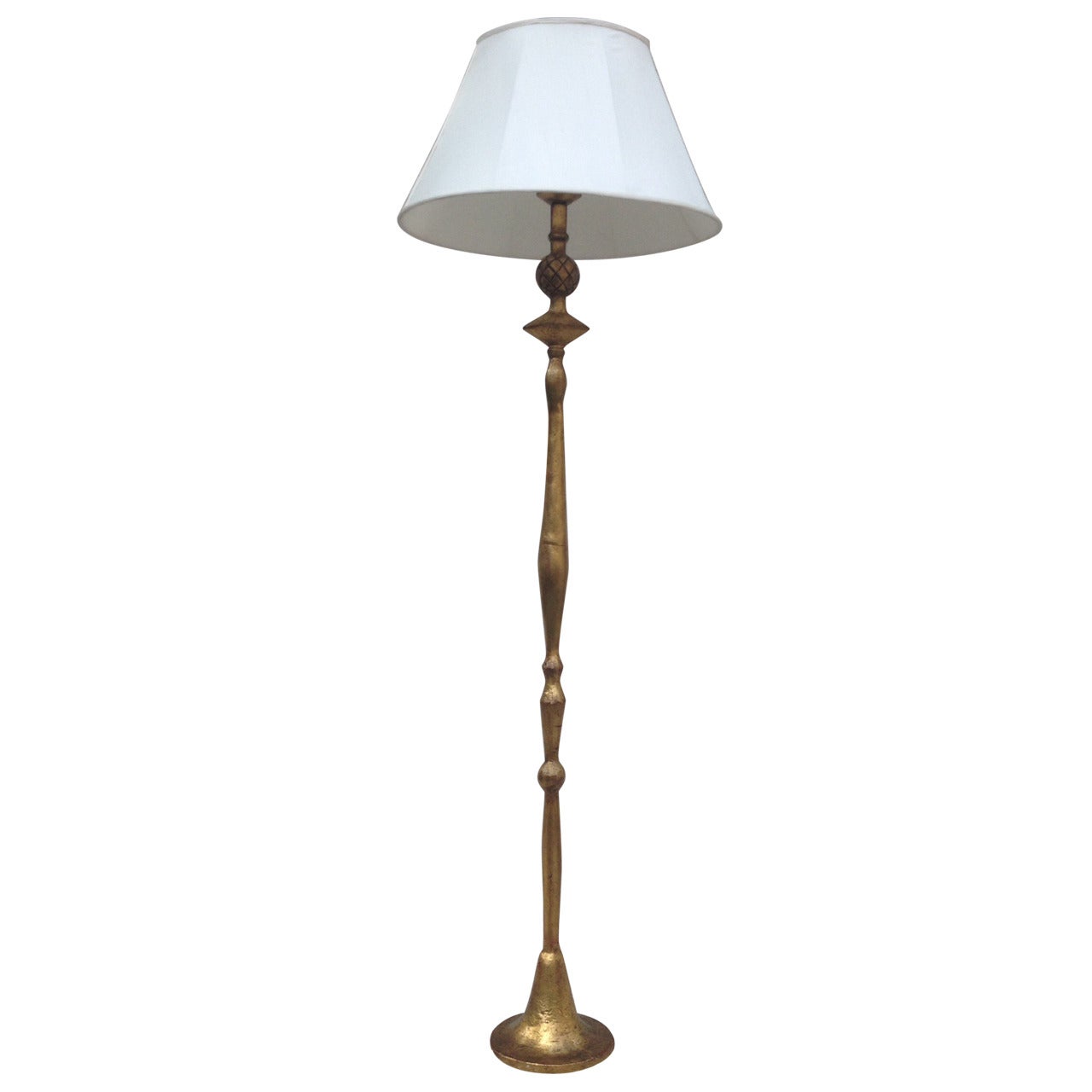 Bronze Gilt Giacometti Style Standing Lamp