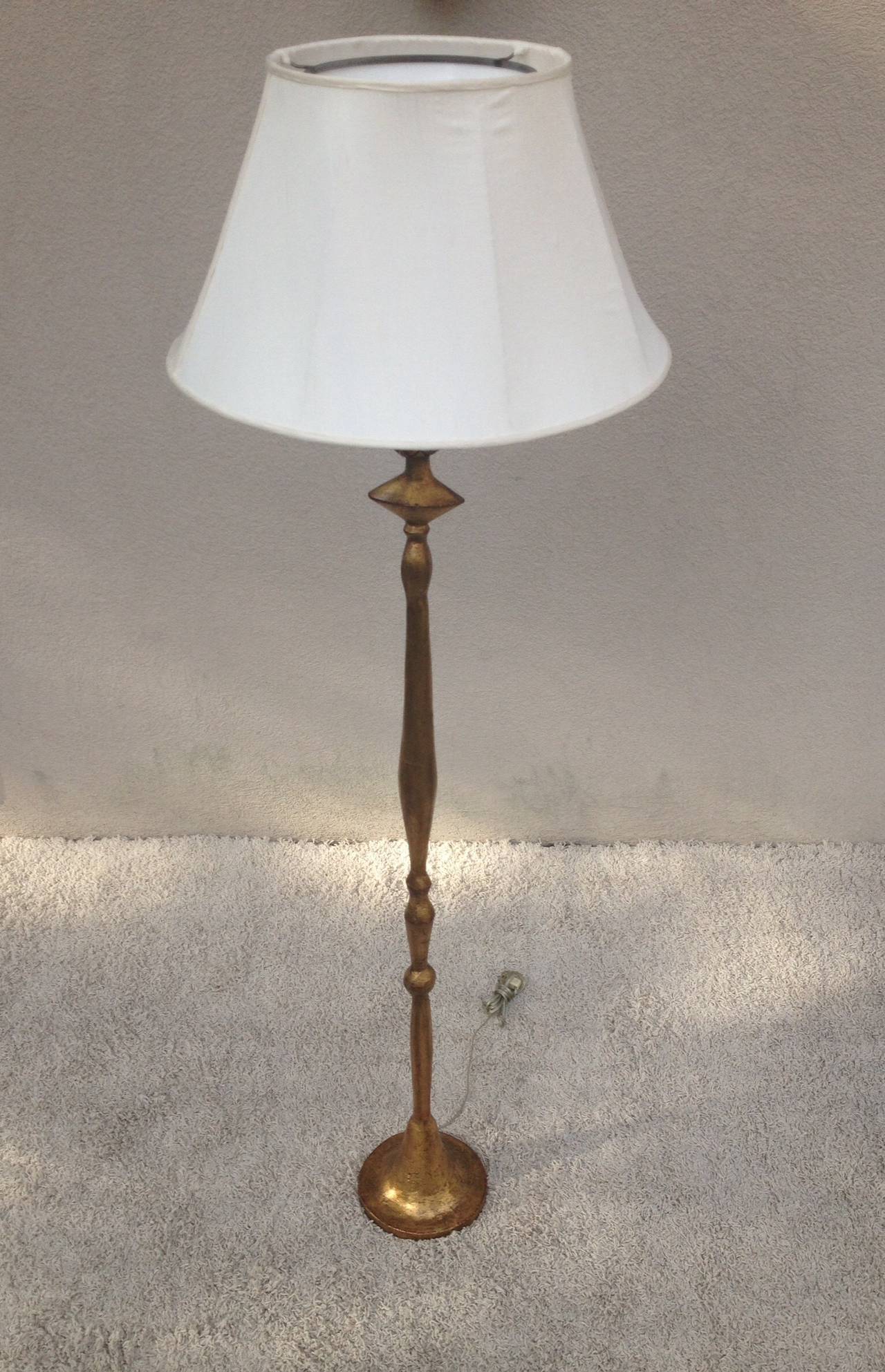 Bronze Gilt Giacometti Style Standing Lamp 1