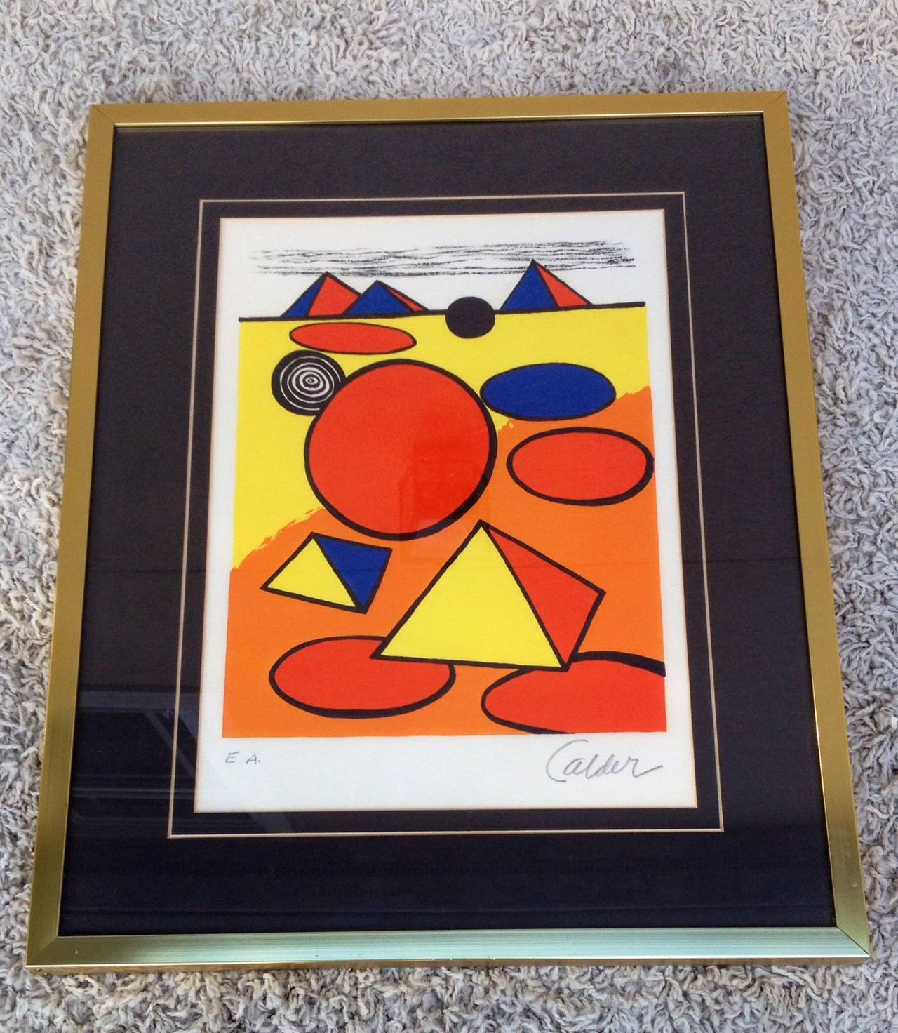 American Alexander Calder Lithograph, Petite Triangles Artist Edition