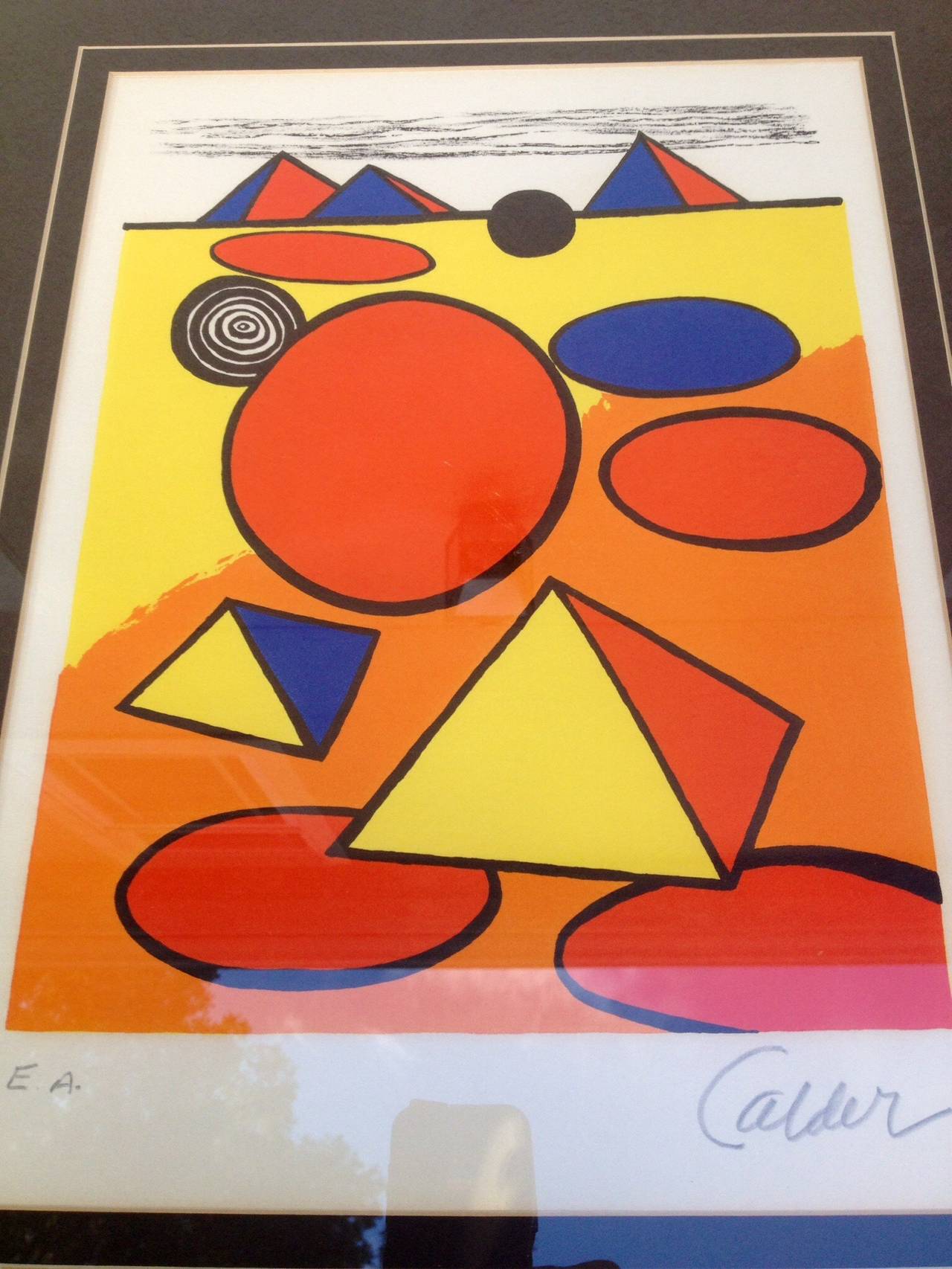 Alexander Calder Lithograph, Petite Triangles Artist Edition 1