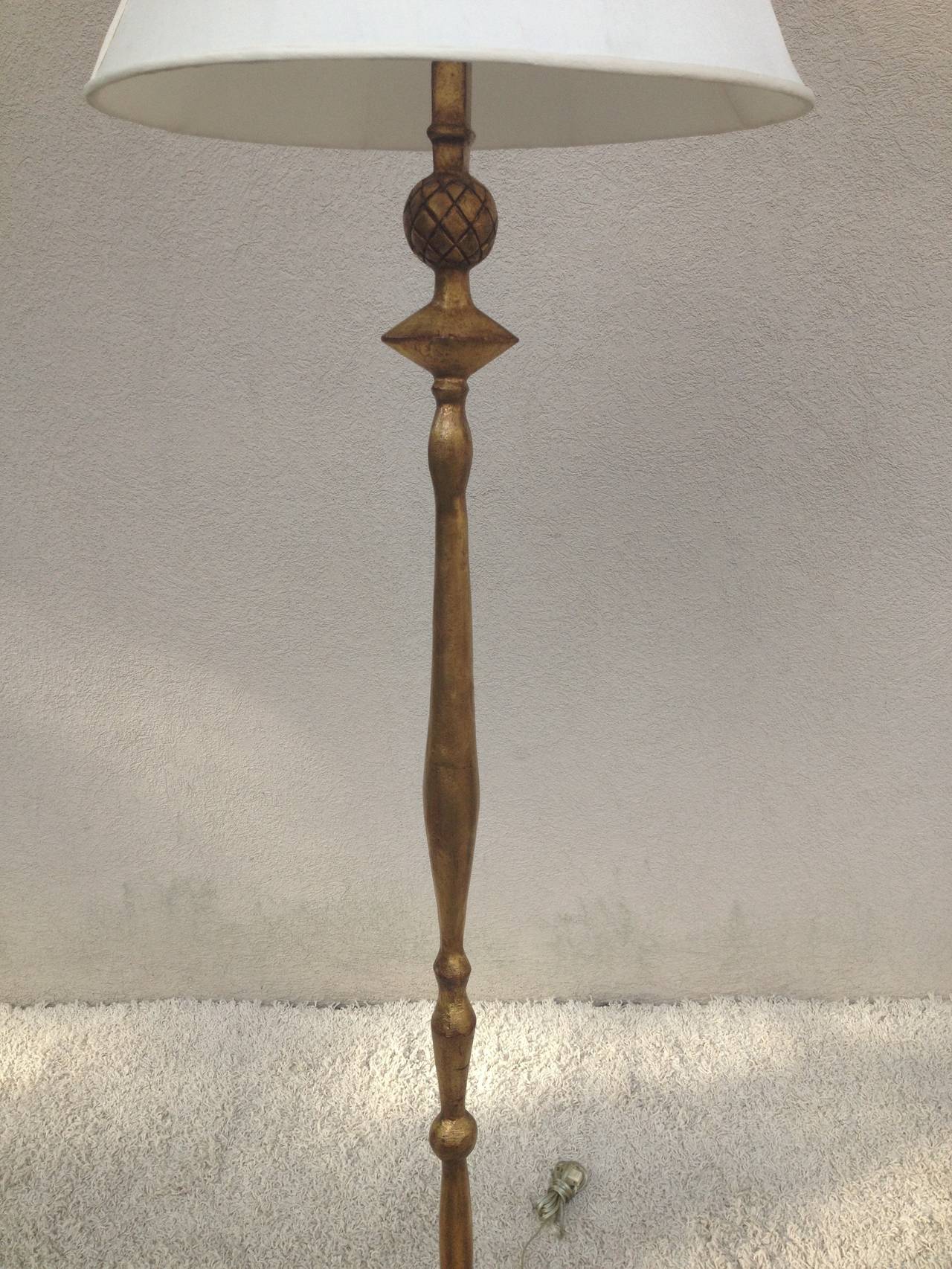 Bronze Gilt Giacometti Style Standing Lamp 2