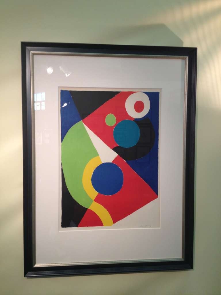 Mid-Century Modern Sonia Delaunay artist proof Lithograph