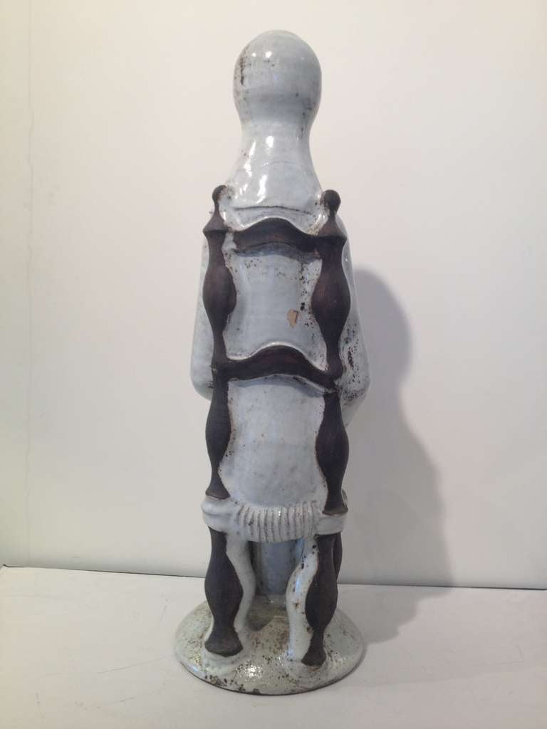 Jean Derval Large Ceramic Sculpture In Excellent Condition In Westport, CT