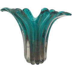 Murano 50's attributed  Alfredo Barbini Fluted Vase