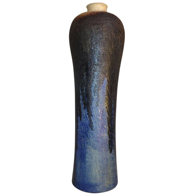 Marcello Fantoni Monumental Ceramic Vase For Sale