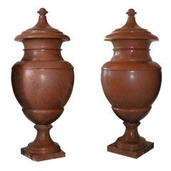 Large Pair of Marble Urns Antique Large Pair of Marble Urns