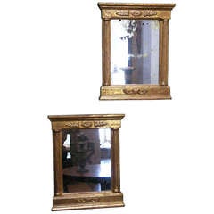 Pair of Italian Giltwood Mirrors