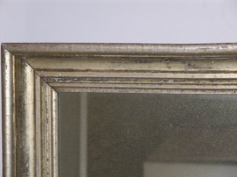 Italian Silver Giltwood Mirror