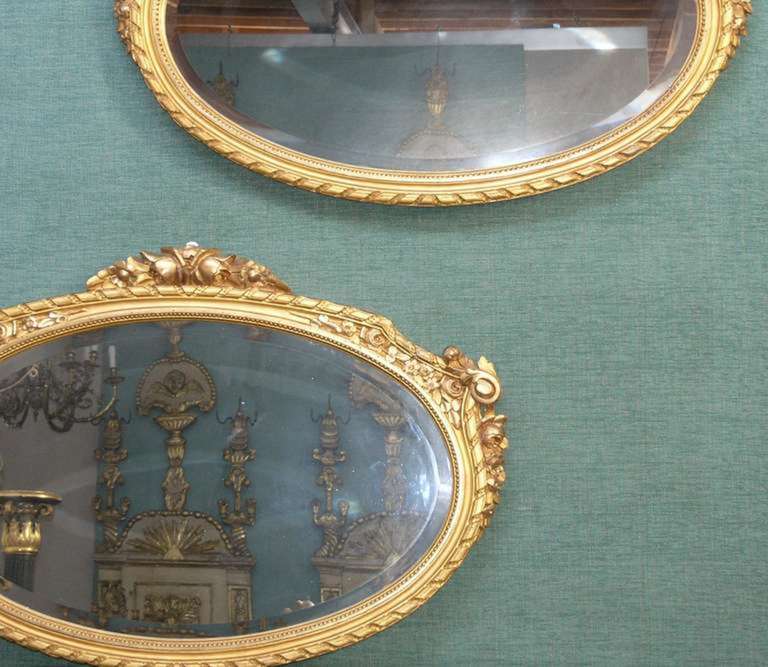 Pair of 24-Karat Giltwood Mirrors For Sale 1