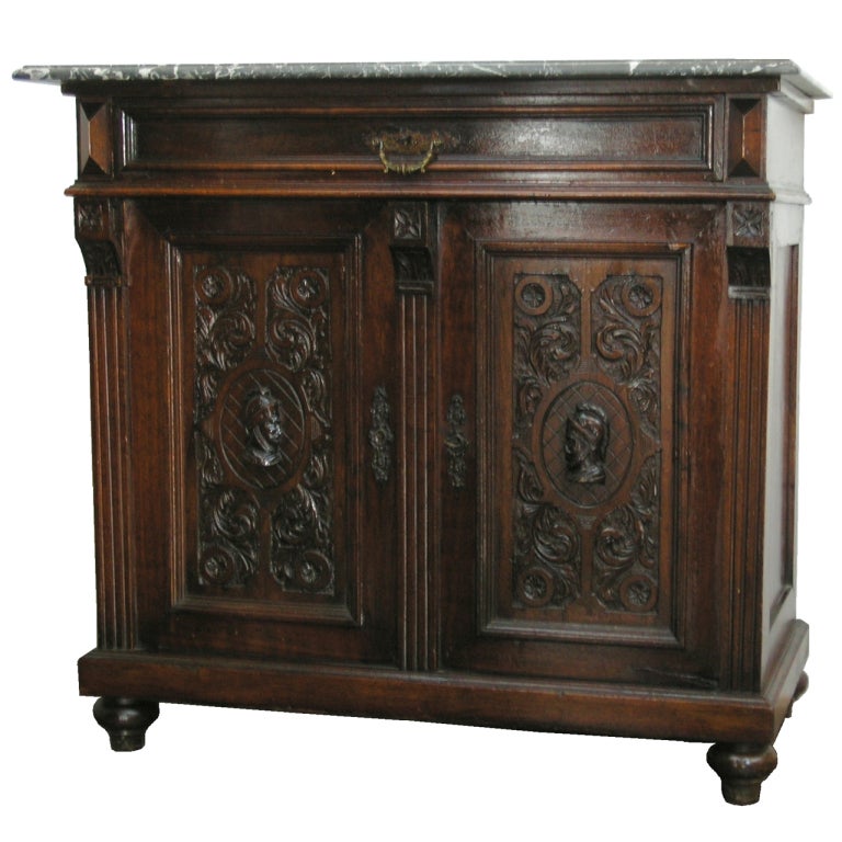 Marble-Top Credenza , 19th c. For Sale