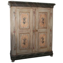 Northern Italian Paint Decorated Armoire 5