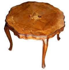 Antique Italian Inlaid Side Table