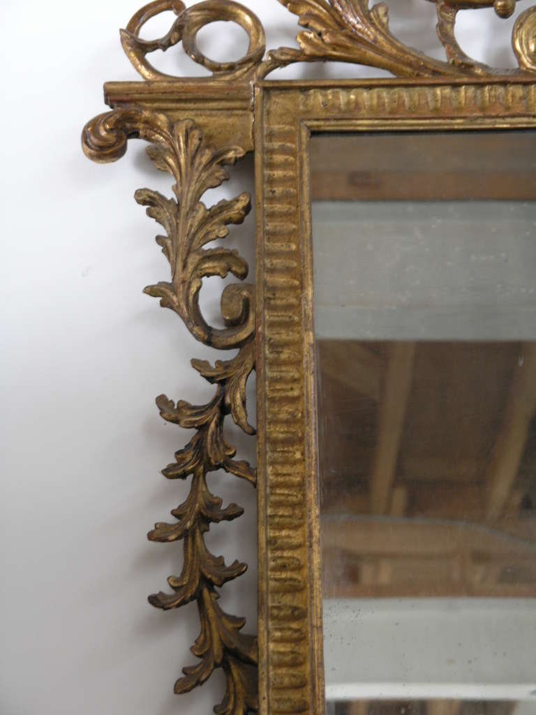18th Century Italian Neoclassical Giltwood Mirror In Excellent Condition For Sale In Los Angeles, CA