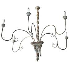 Large Painted Chandelier