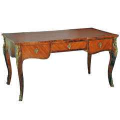 19th Century French Rosewood and Kingwood Bureau Plat