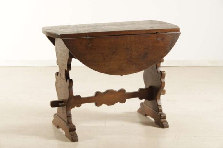 19th c. Tuscan walnut side table