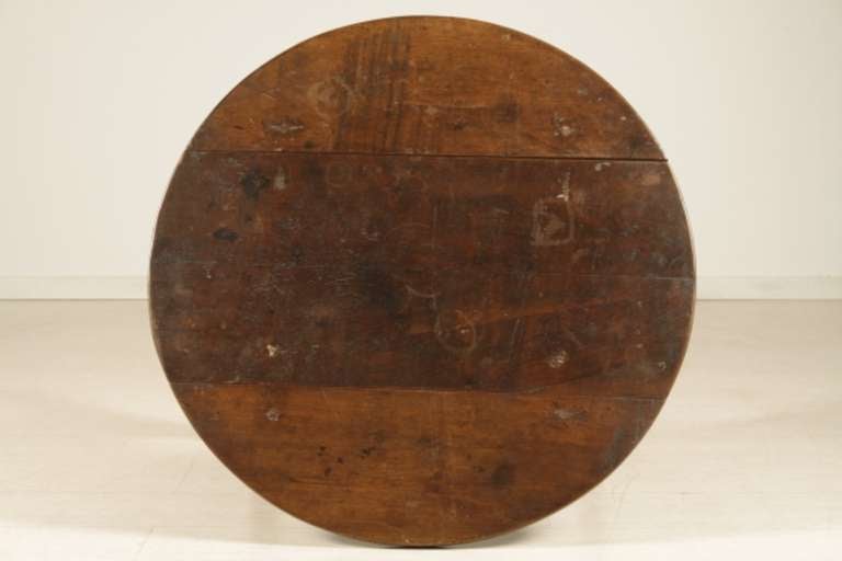 Italian Tuscan Walnut drop leaf Side Table