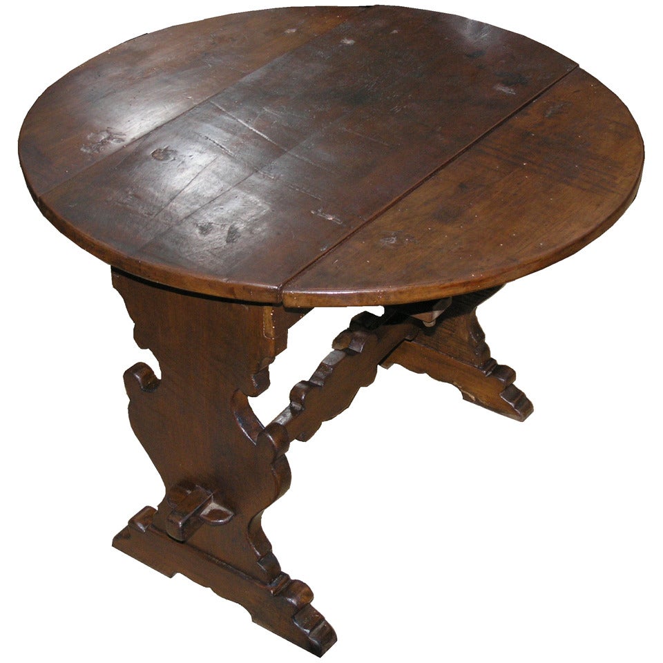 Tuscan Walnut drop leaf Side Table