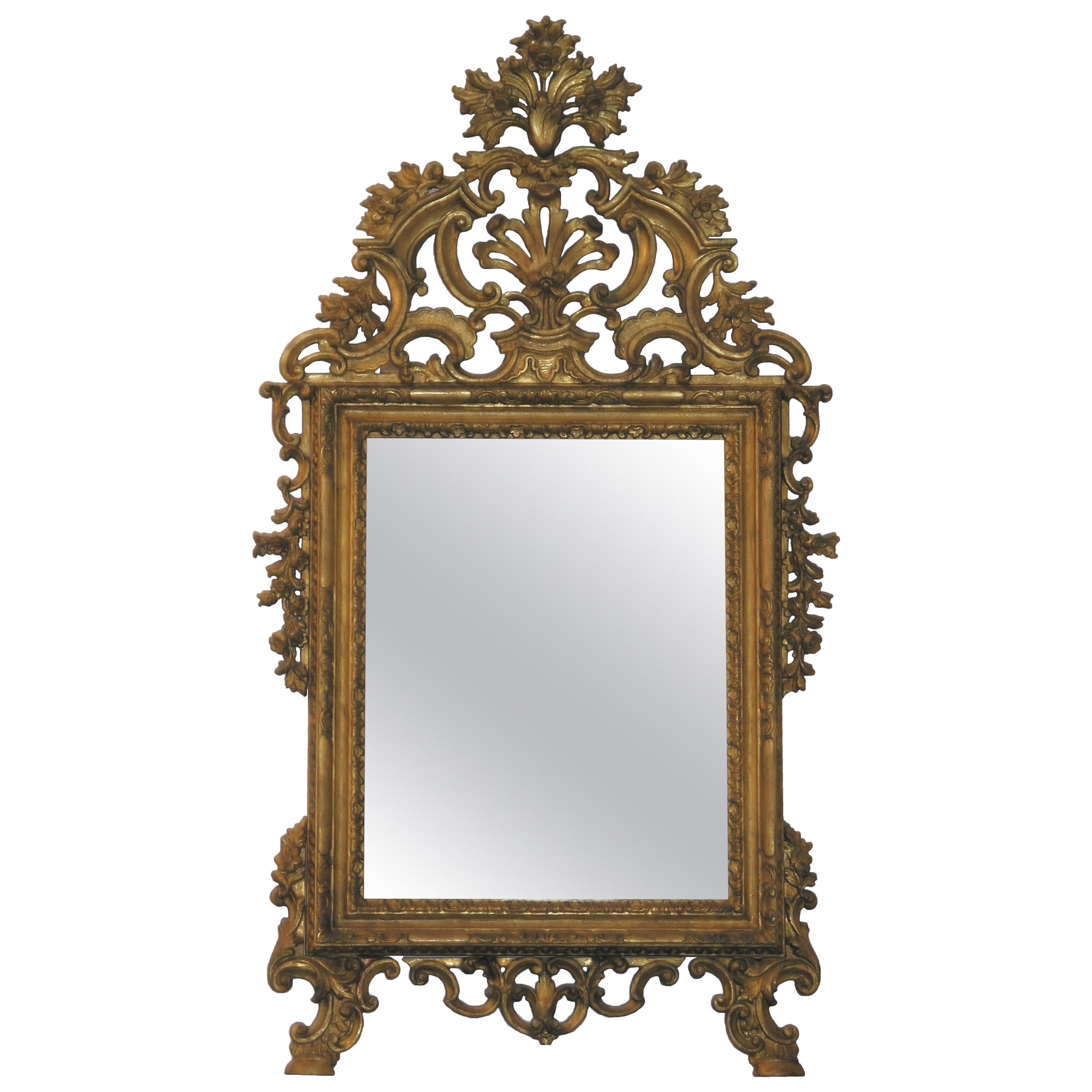 Northern Italian Giltwood Mirror For Sale
