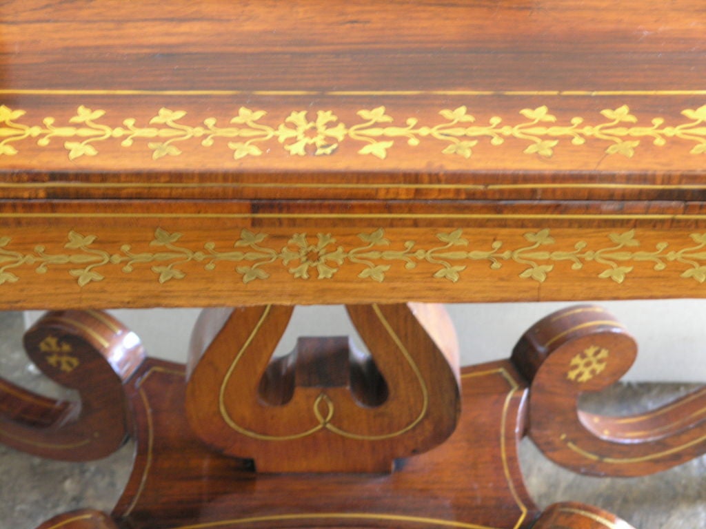 Regency 19th Century Rosewood Game Table