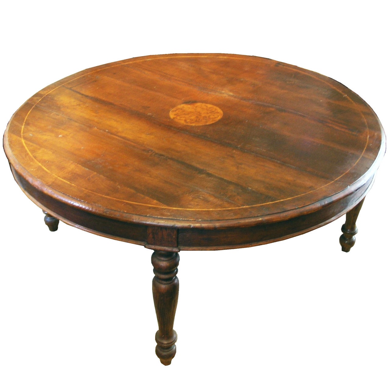 Large Tuscan Round Dining Table, Last Quarter of 19th Century