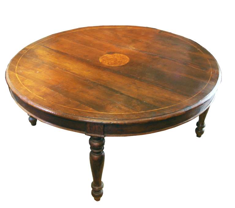 Large Tuscan Round Dining Table, Last Quarter of 19th Century 1