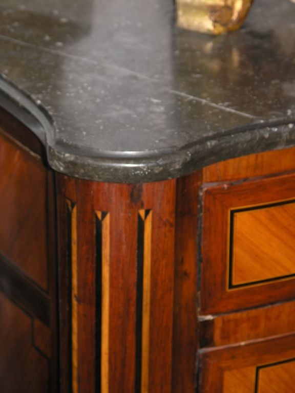 French Inlaid Marble-Top Commode For Sale