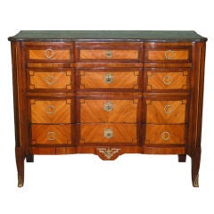 Inlaid Marble-Top Commode