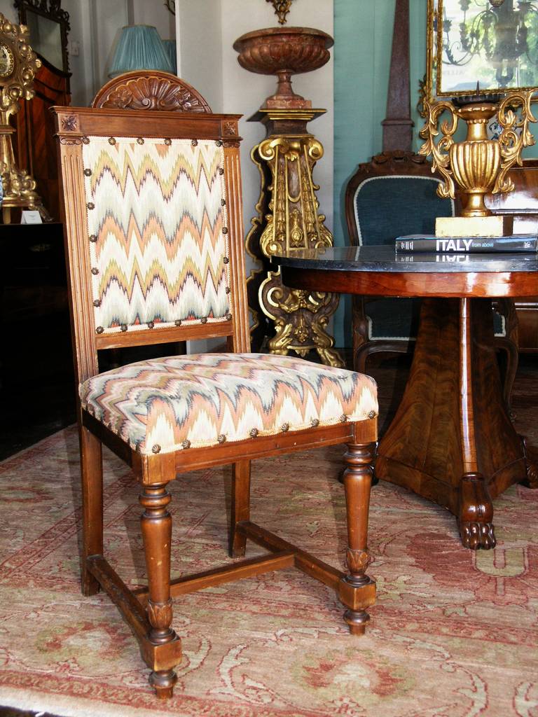 Set of Six Tuscan Walnut Chairs