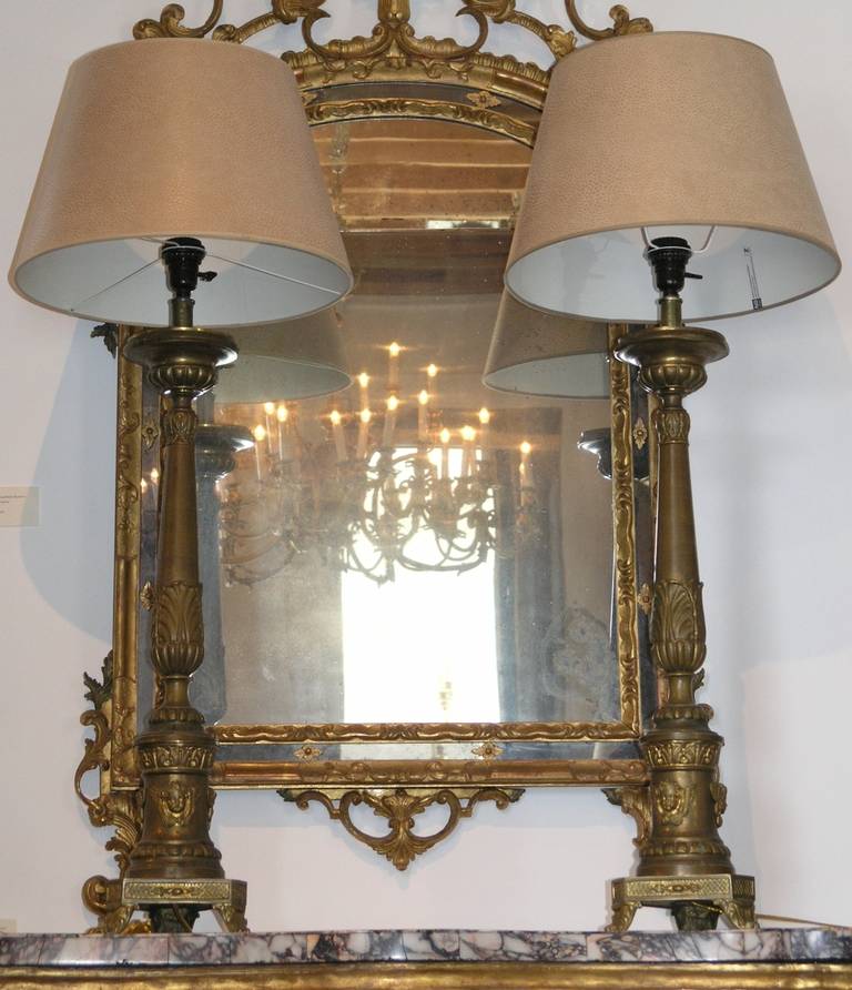 Italian Candlestick Lamps For Sale