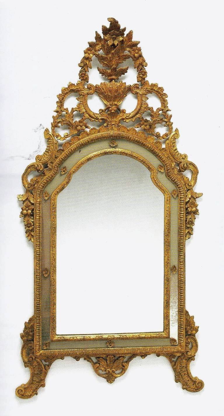 19th Century Rococo Giltwood Mirror For Sale