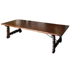 Large Tuscan Refectory Trestle Table  