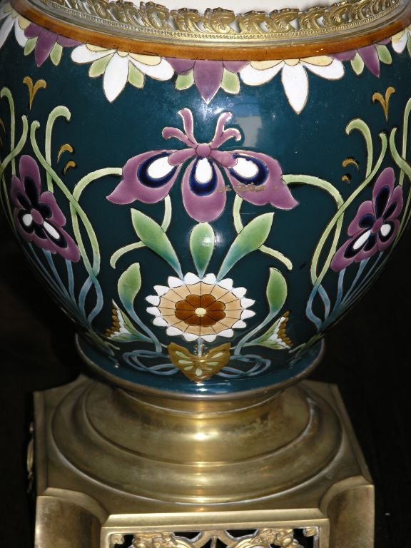 19th century French porcelain and gilt bronze bowl.