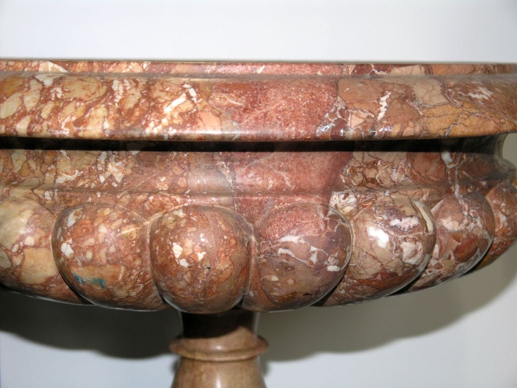 Carved Pair of Italian Marble Urns For Sale