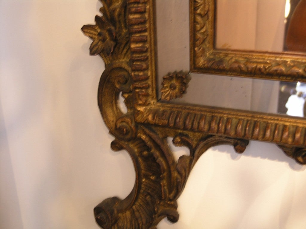 Rococo Giltwood Mirror In Good Condition For Sale In Los Angeles, CA