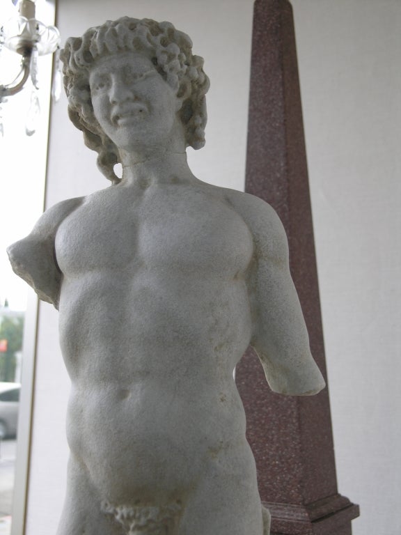 Carved Marble Torso of Neoclassical Figure