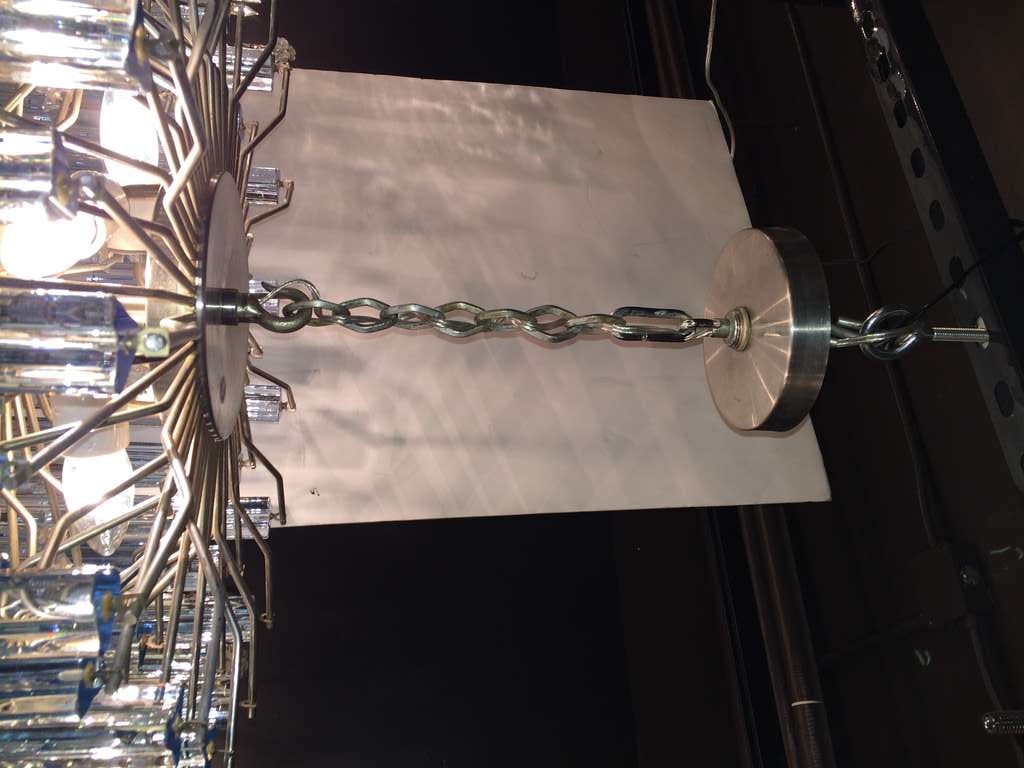 20th Century Rare Murano Chandelier with Clear and Gradient Blue Crystal Prisms by Venini for Camer
