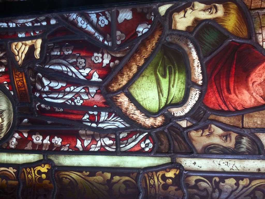20th Century Oustanding & Rare Antique Stained Glass Panel by Mauméjean Frères