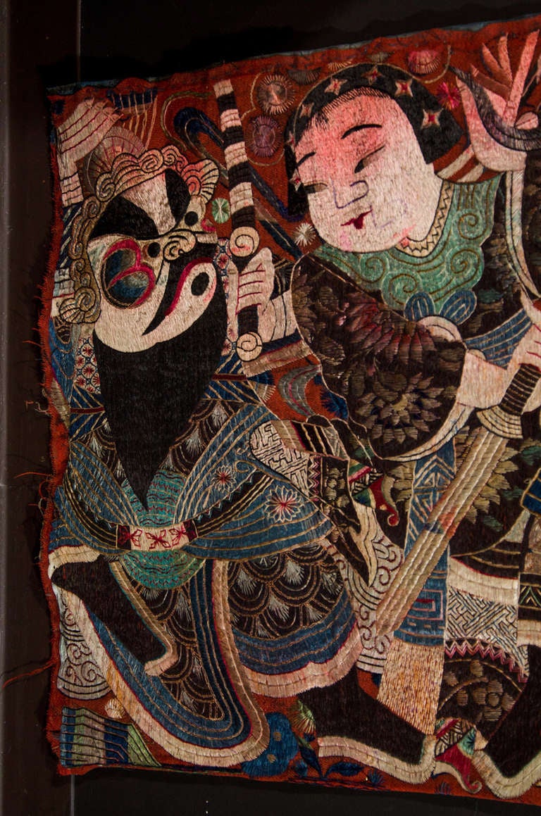 19th Century Embroidered Chinese Tapestry Panel 4