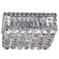 Hollywood Cut Crystal Square Ceiling Light Fixture 9