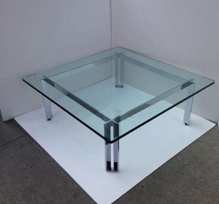 Modernist Coffee Table with Sculptural Base Attributed to Romeo Rega at