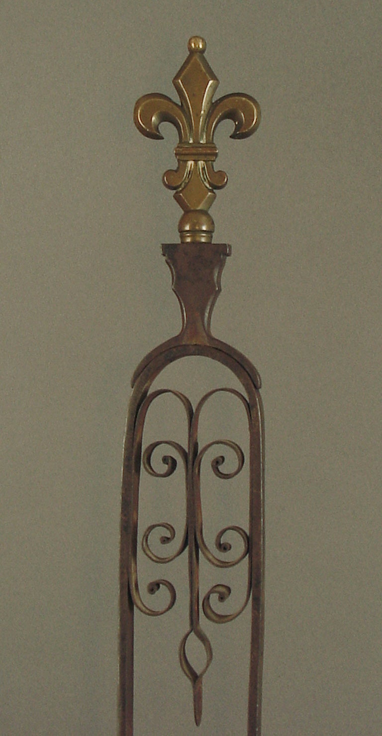 Hand-wrought Antique Fire Tools, Shovel and Tongs