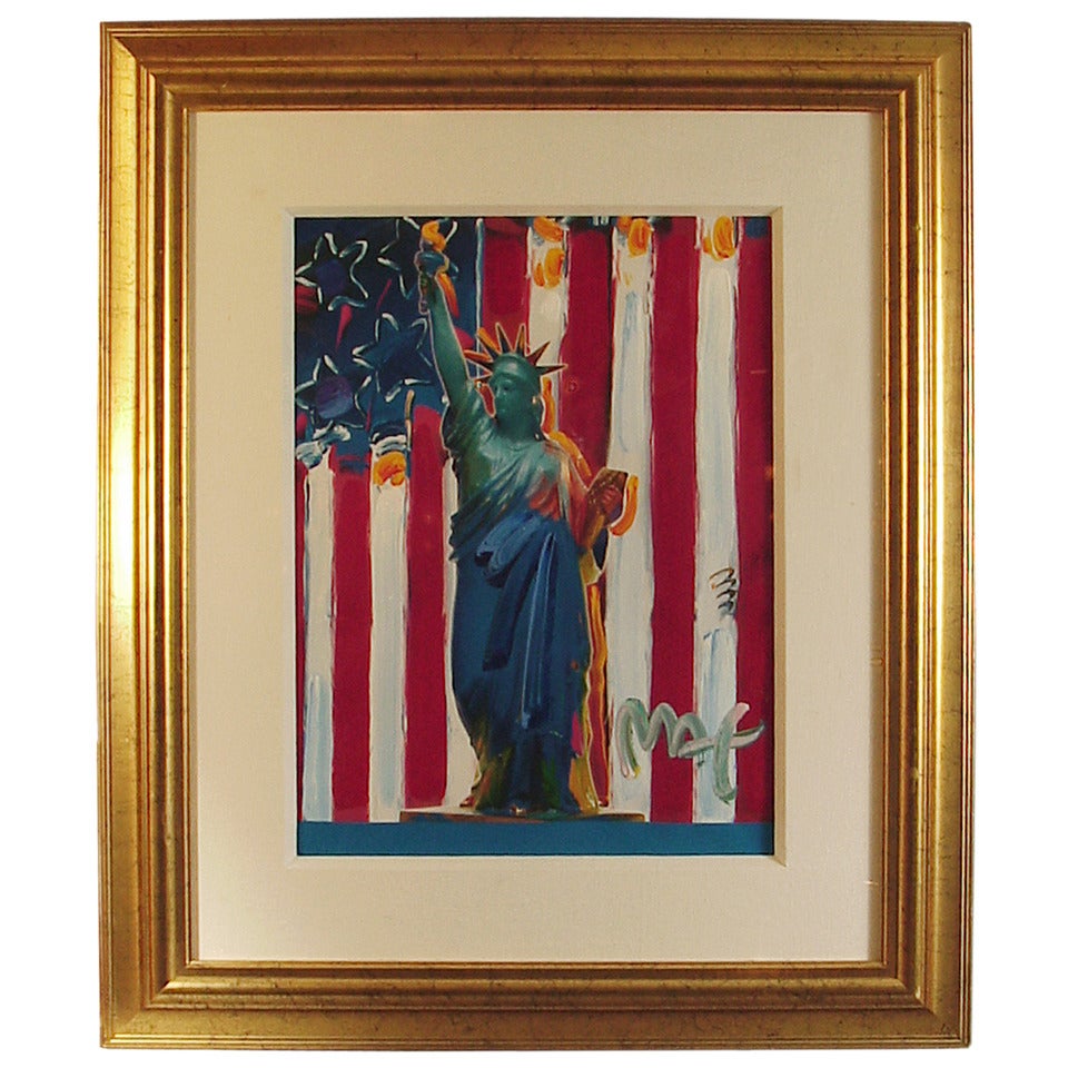 "United We Stand" by Peter Max, Mixed Media Pop Art For Sale