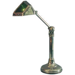 Antique French Art Deco Desk or Table or Piano Lamp, the Famed "Pirouette"