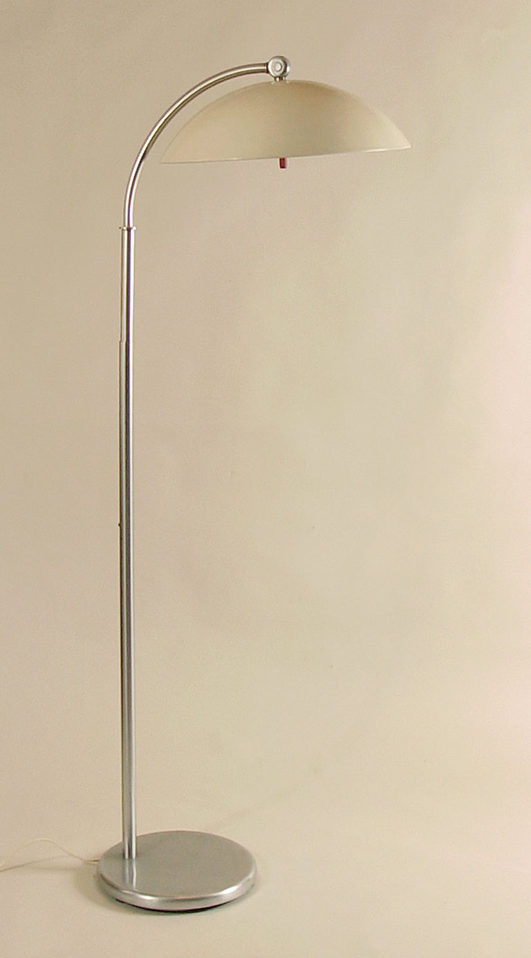 Convertible Modernist Art Deco Floor Lamp/Torchiere by Von Nessen
