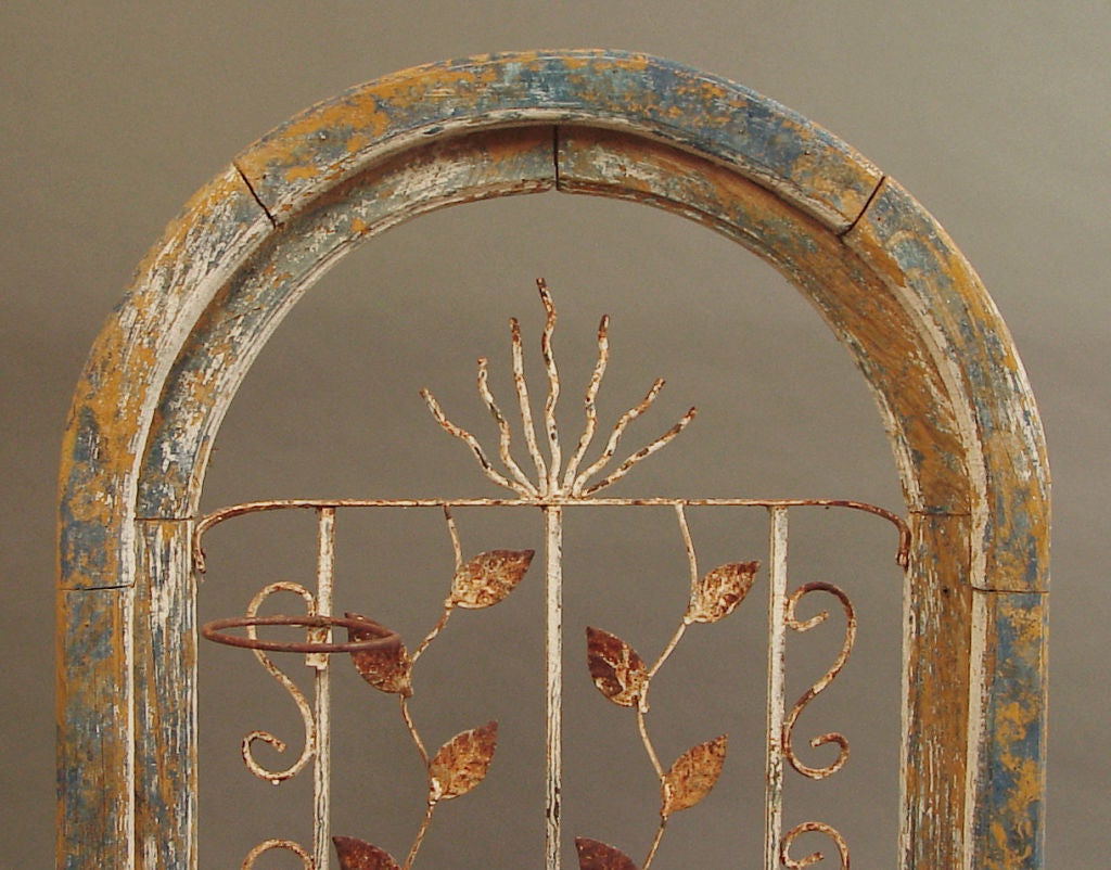Hand-Crafted Very Shabby, Very Chic Wrought Iron & Wood Window